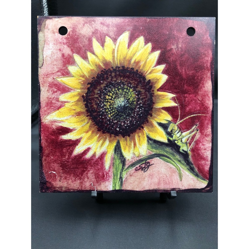 Demdaco Sherri Ohler Sunflower Style 2012 Tile Words To Live By 101816  6x6